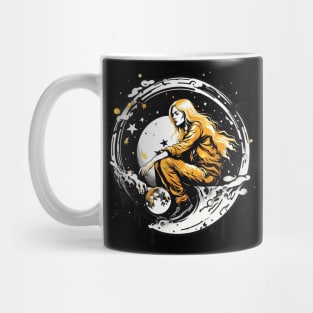 golden hair woman Mug